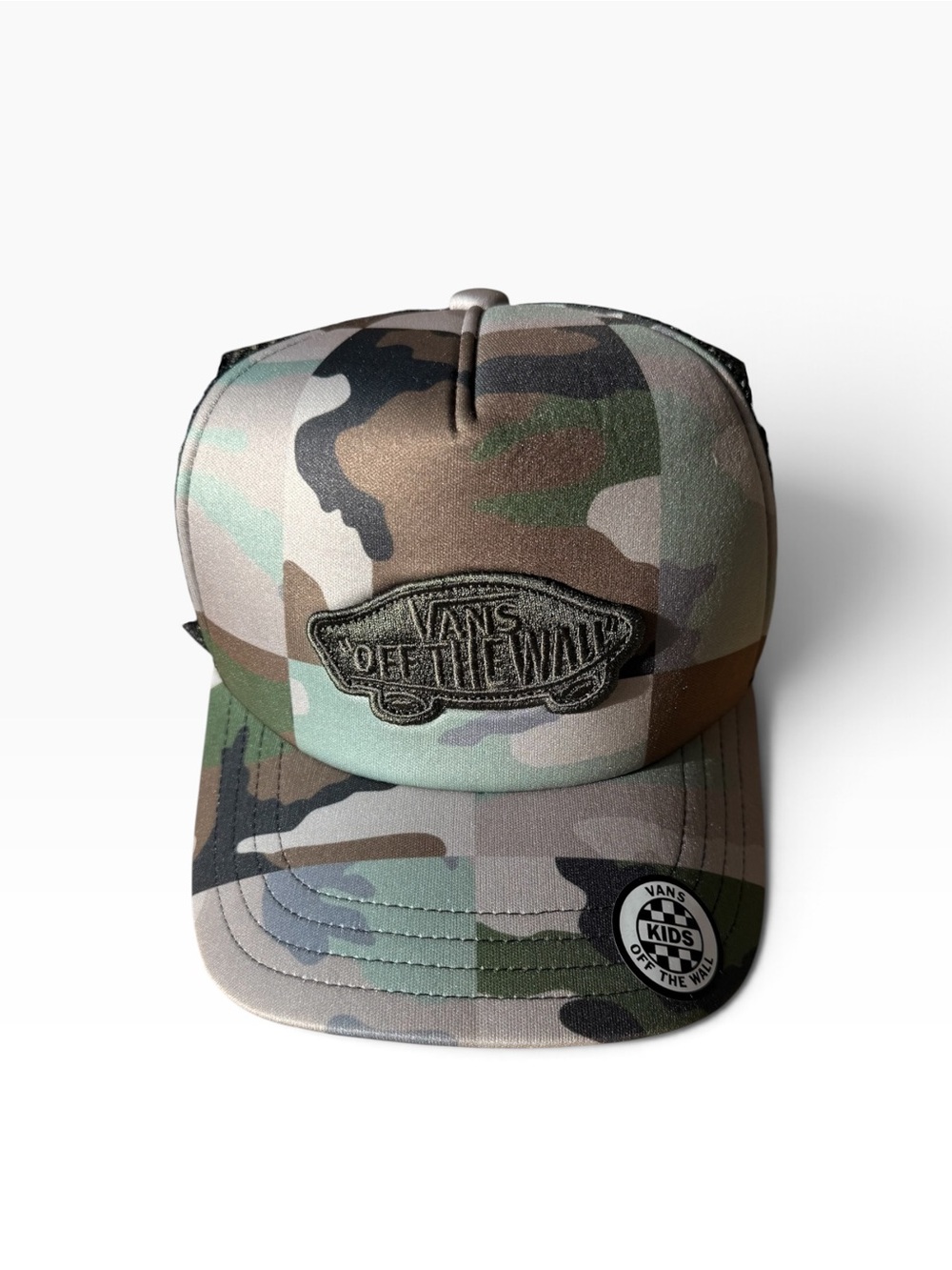 Vans Camo 'Off The Wall' Trucker Hat - Green, Brown, Black